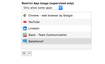only allow some apps