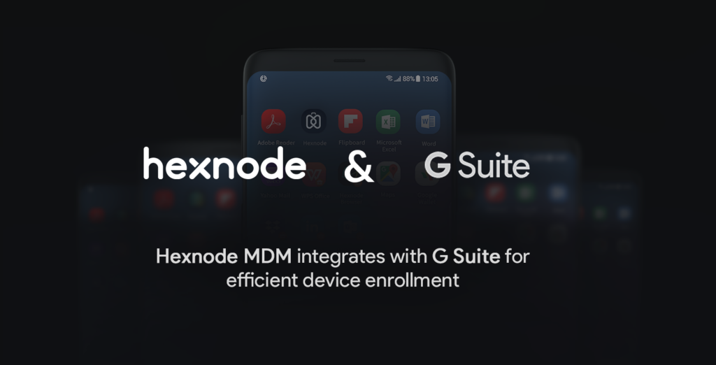 Hexnode integrates with G suite for efficient device enrollment