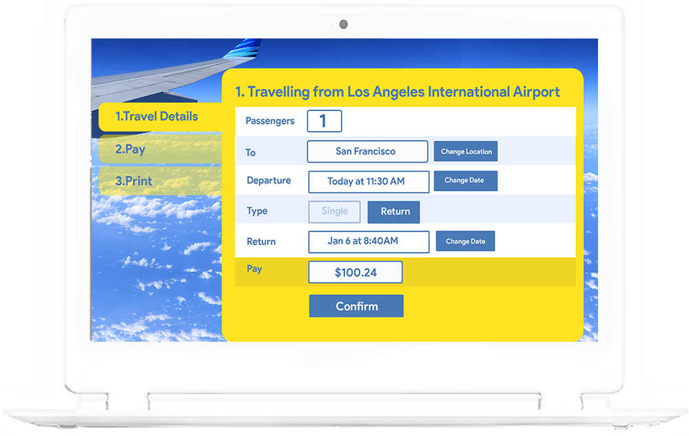display agenda using web-based kiosk