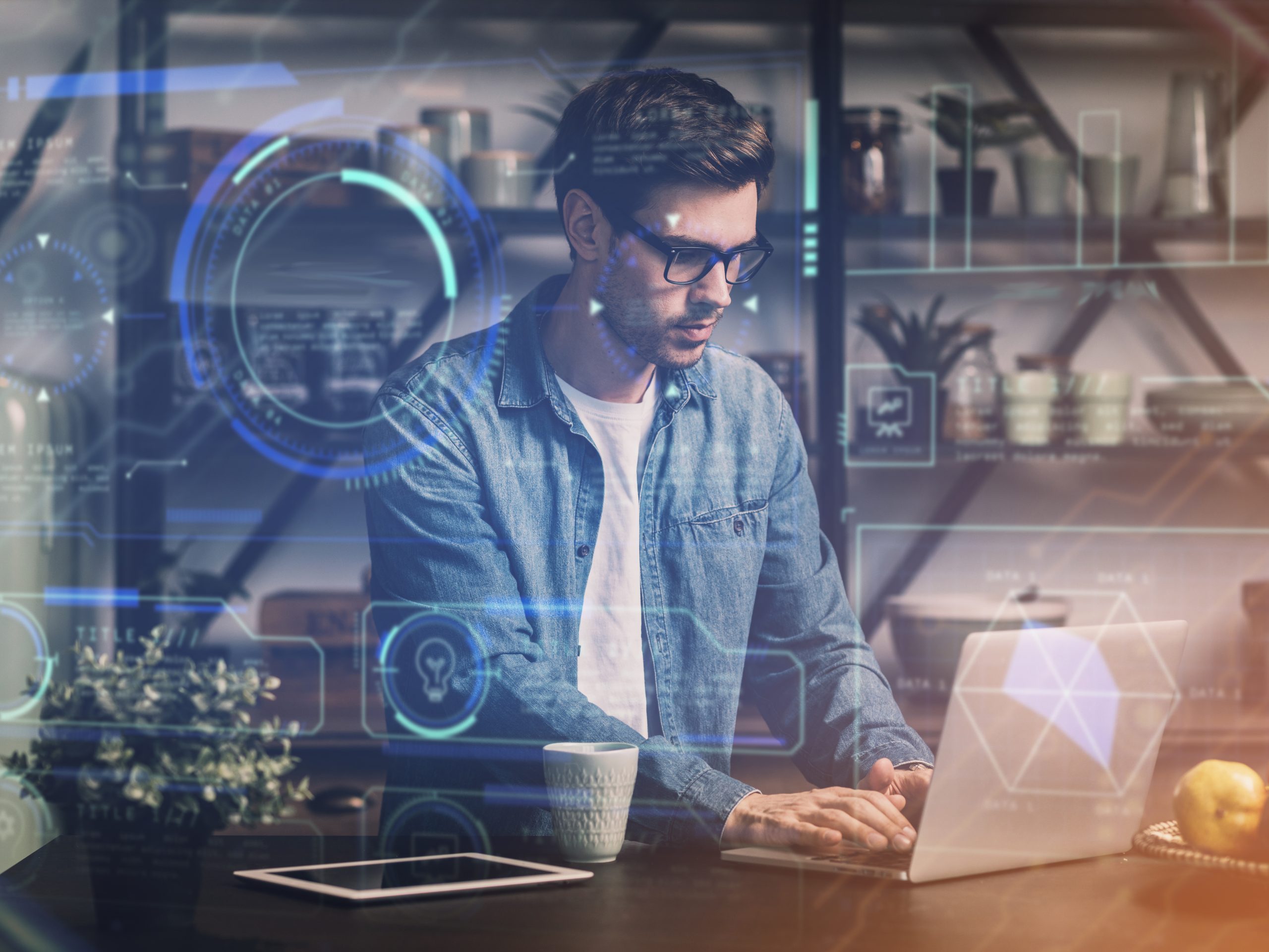 A person using MDM solution to manage devices