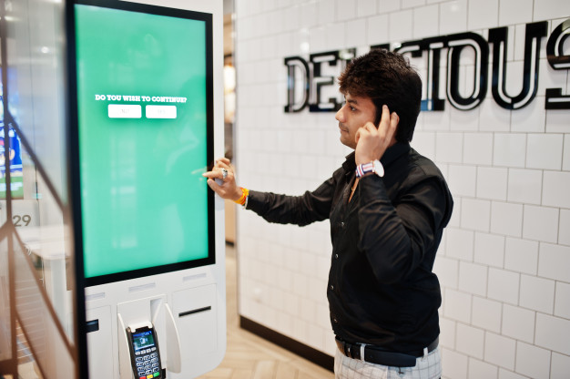 A consumer-facing Android kiosk device