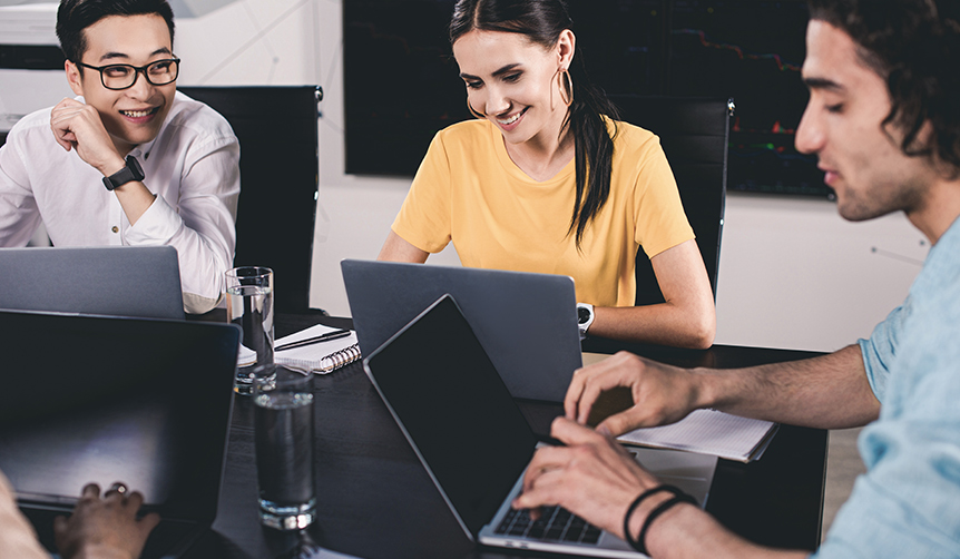 Macs as indispensable accessories in a business meeting