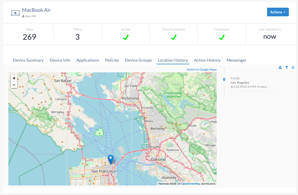 Check location history to track your lost device