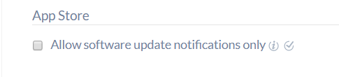 Software update notification restriction