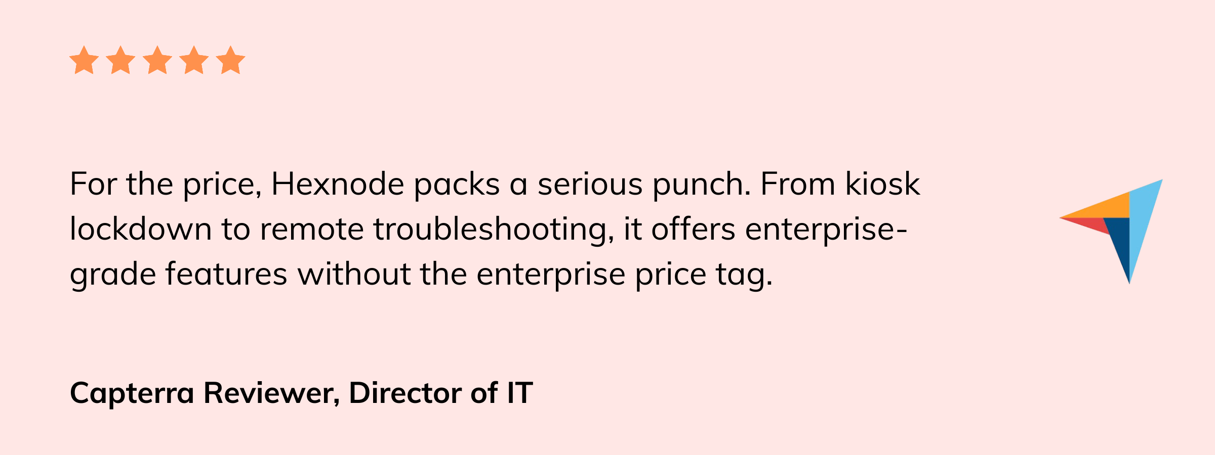 Hexnode user review - Capterra - Hexnode vs Microsoft Intune