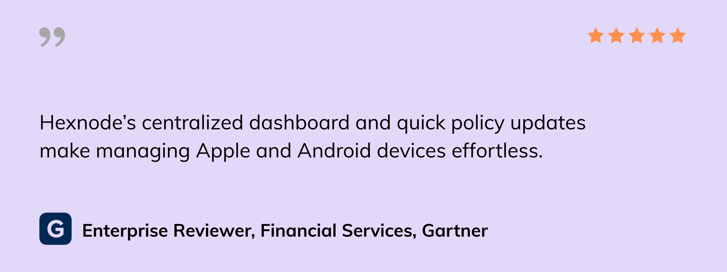 Hexnode user review - Gartner - Hexnode vs SureMDM