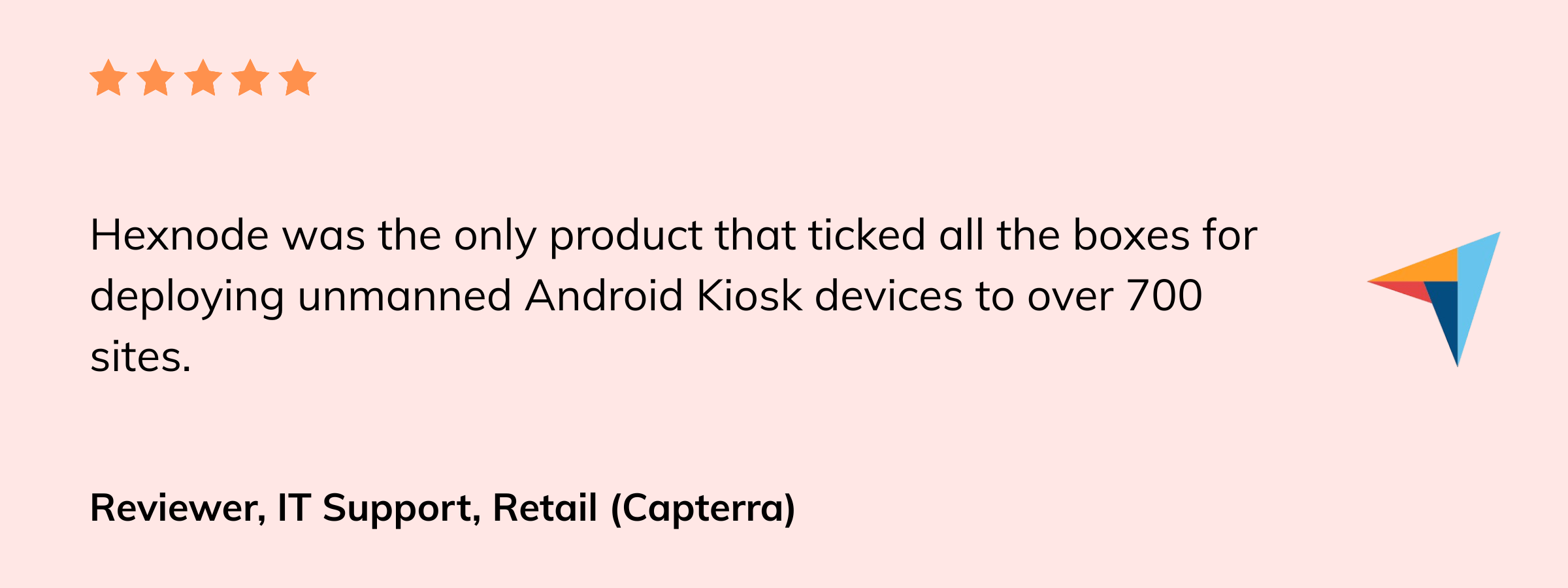 Hexnode user review - Capterra - Hexnode vs Scalefusion