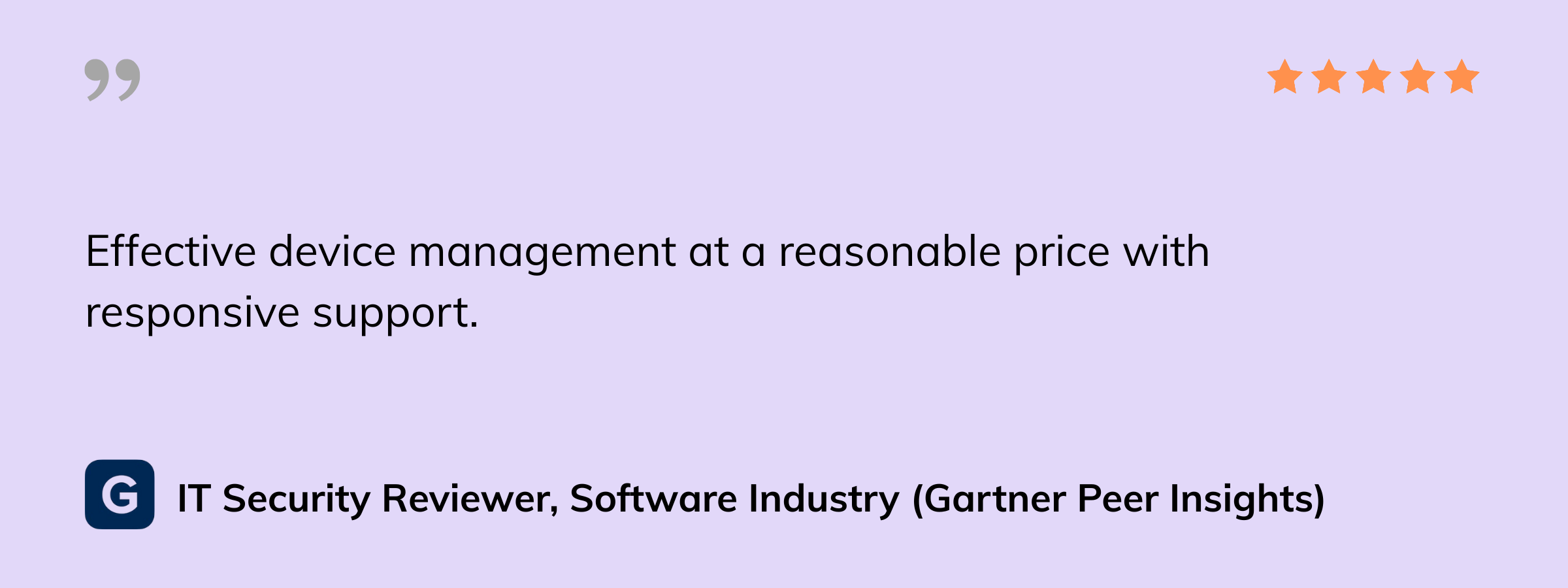 Hexnode user review - Gartner - Hexnode vs Scalefusion