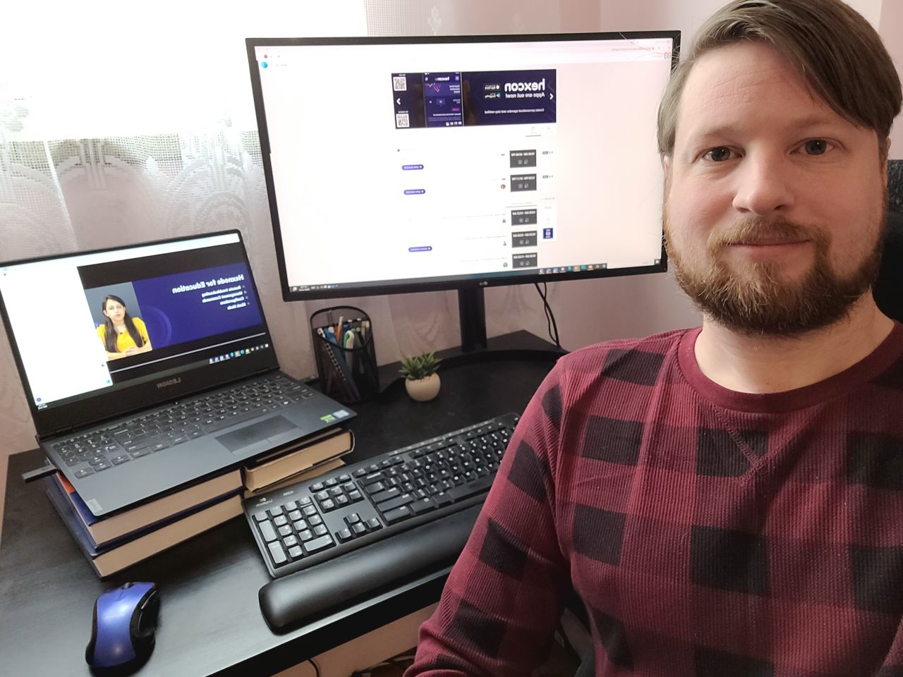 Brett attending his first virtual user conference at HexCon20