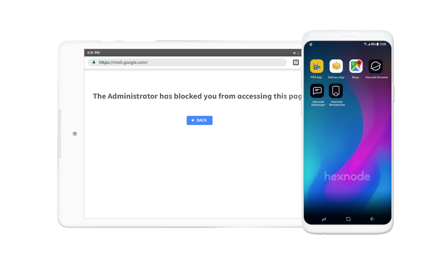 Android browser lockdown