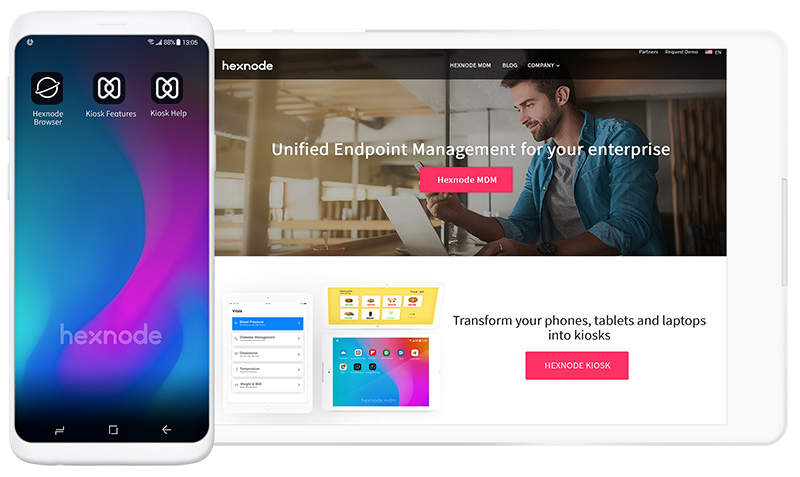 Hexnode kiosk browser for Android