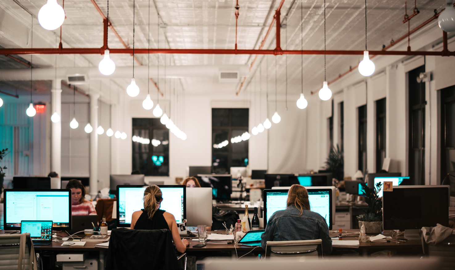 Employees working in an office