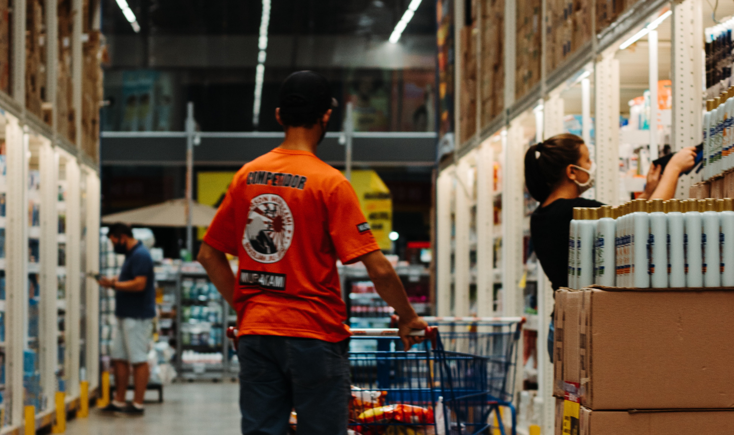 Customers in a Home Depot
