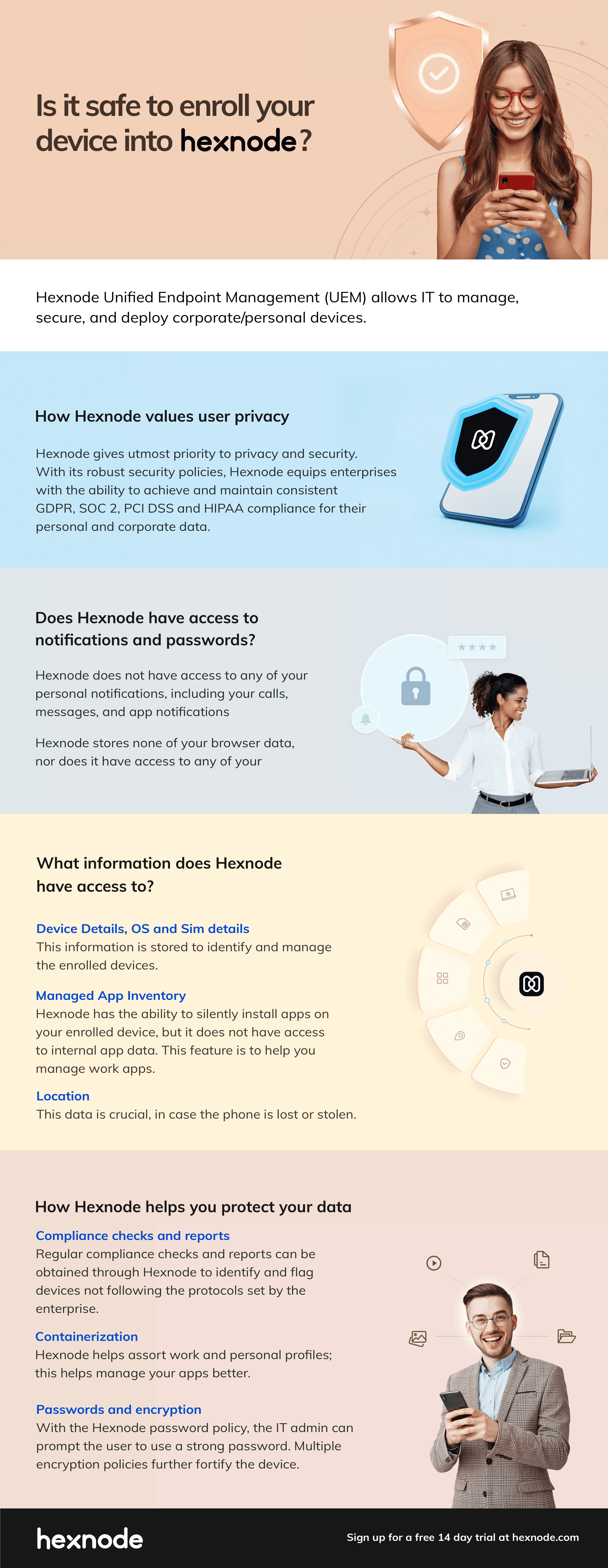 Is it safe to enroll my personal phone in a UEM- infographic