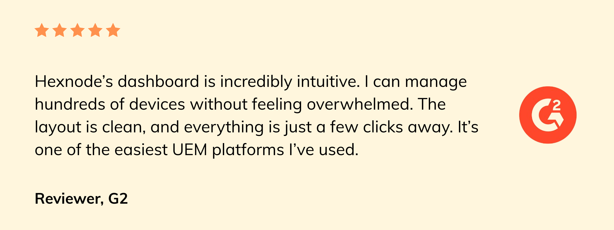 Hexnode user review - G2 - Hexnode vs Samsung Knox Manage