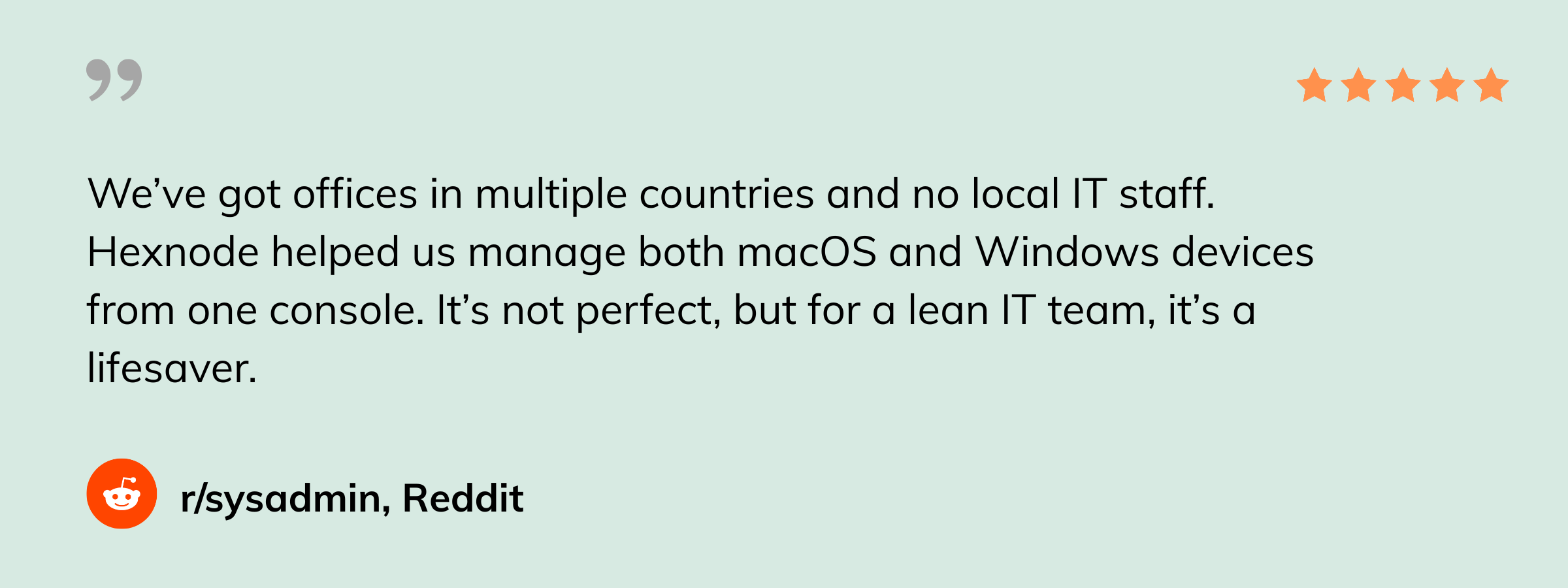 Hexnode user review - Reddit - Hexnode vs Samsung Knox Manage