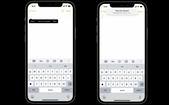 Managed Pasteboard WWDC 2021 device management