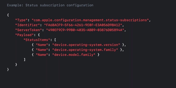 Subscription declaration
