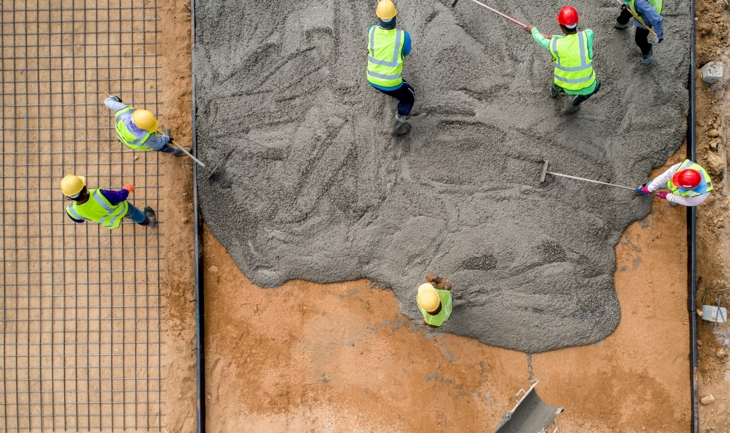 Workers involved in concreting