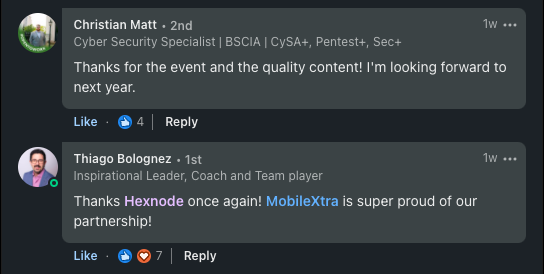 HexCon21 attendee engagement