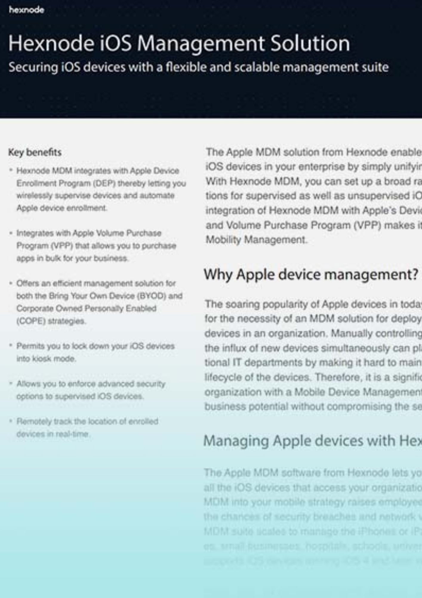 iOS Management Solution
