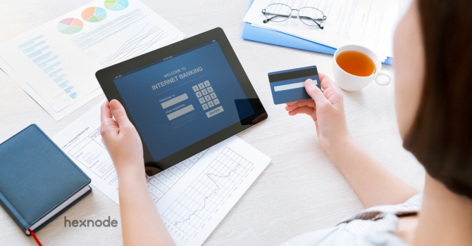 secure financial services with Hexnode