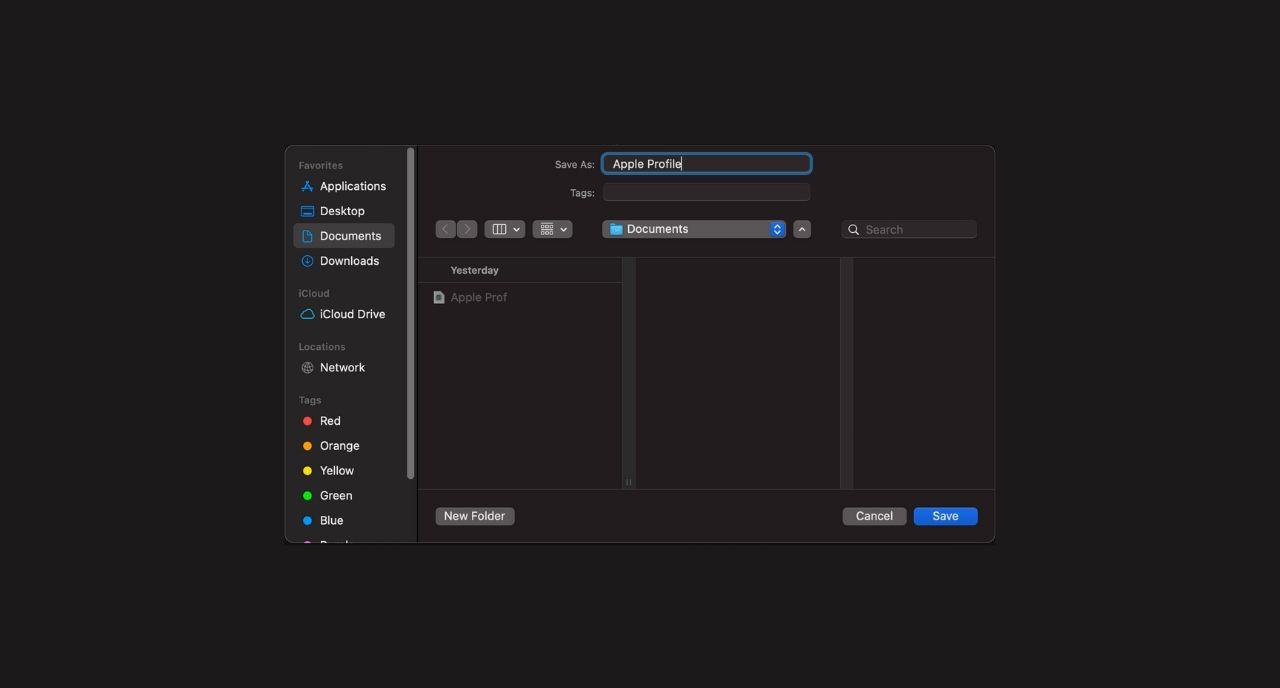 Specify the file details
