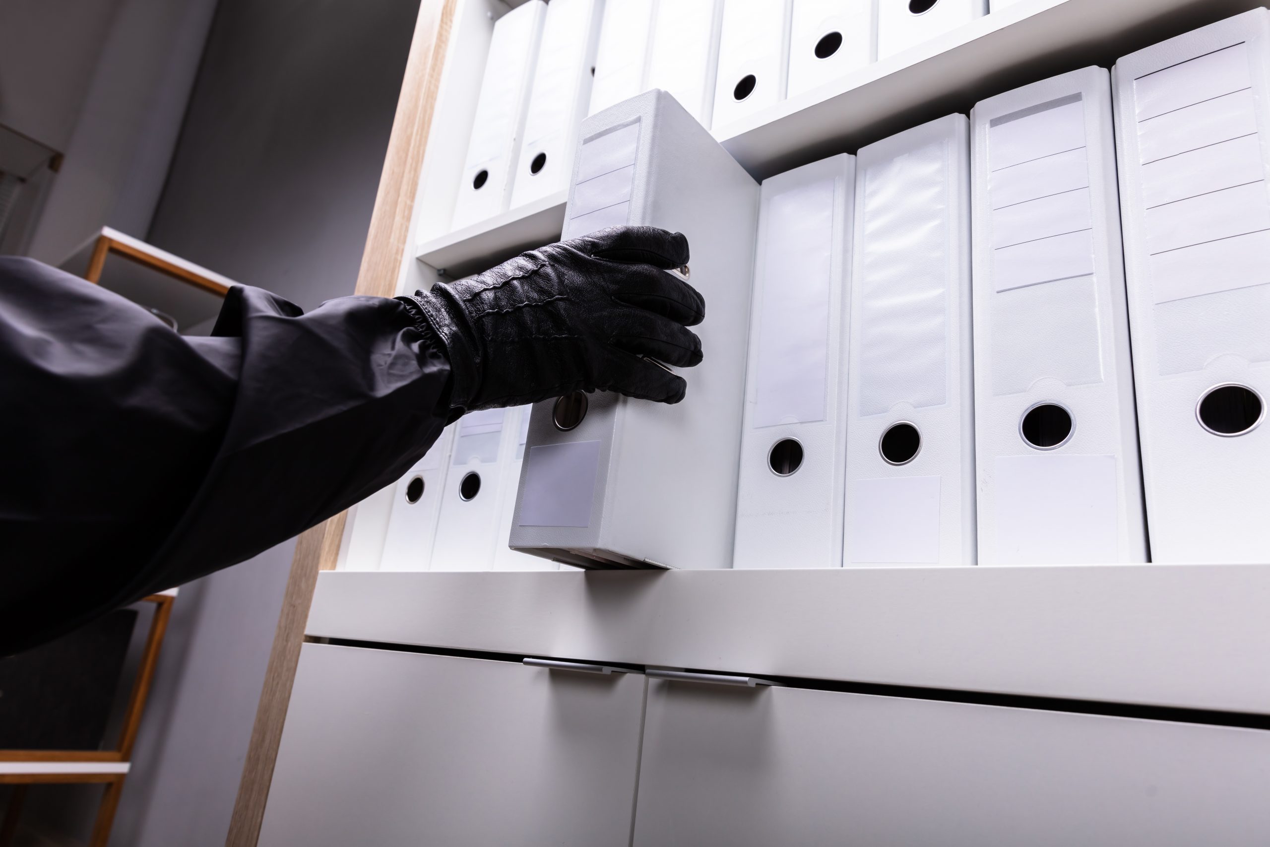 An employee steals corporate data files