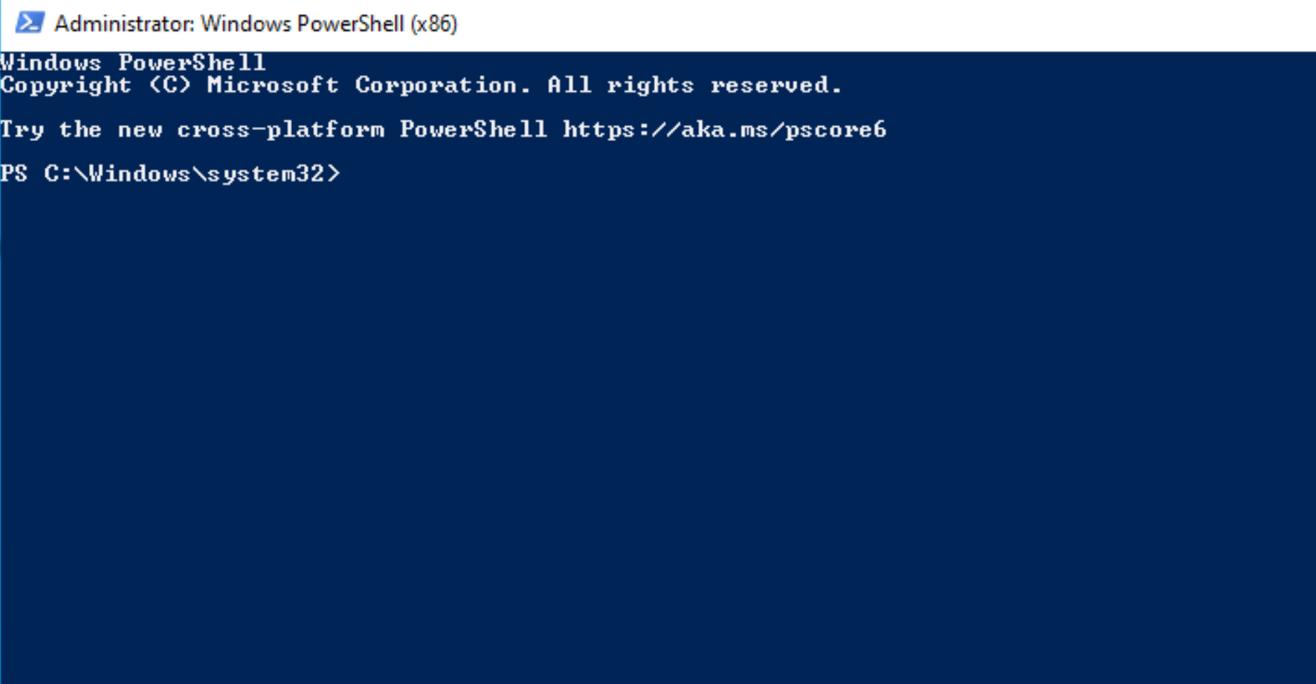 PowerShell-konsollen