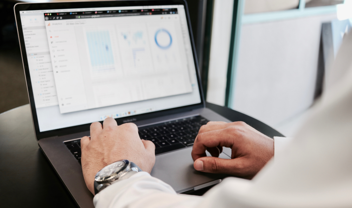 Employee working on a SaaS app