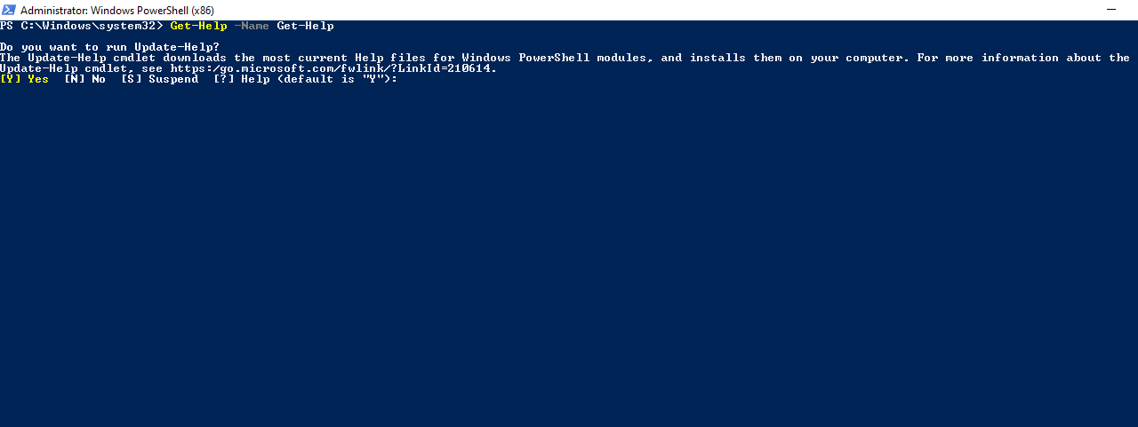 Output message when Get Help is run for the first time