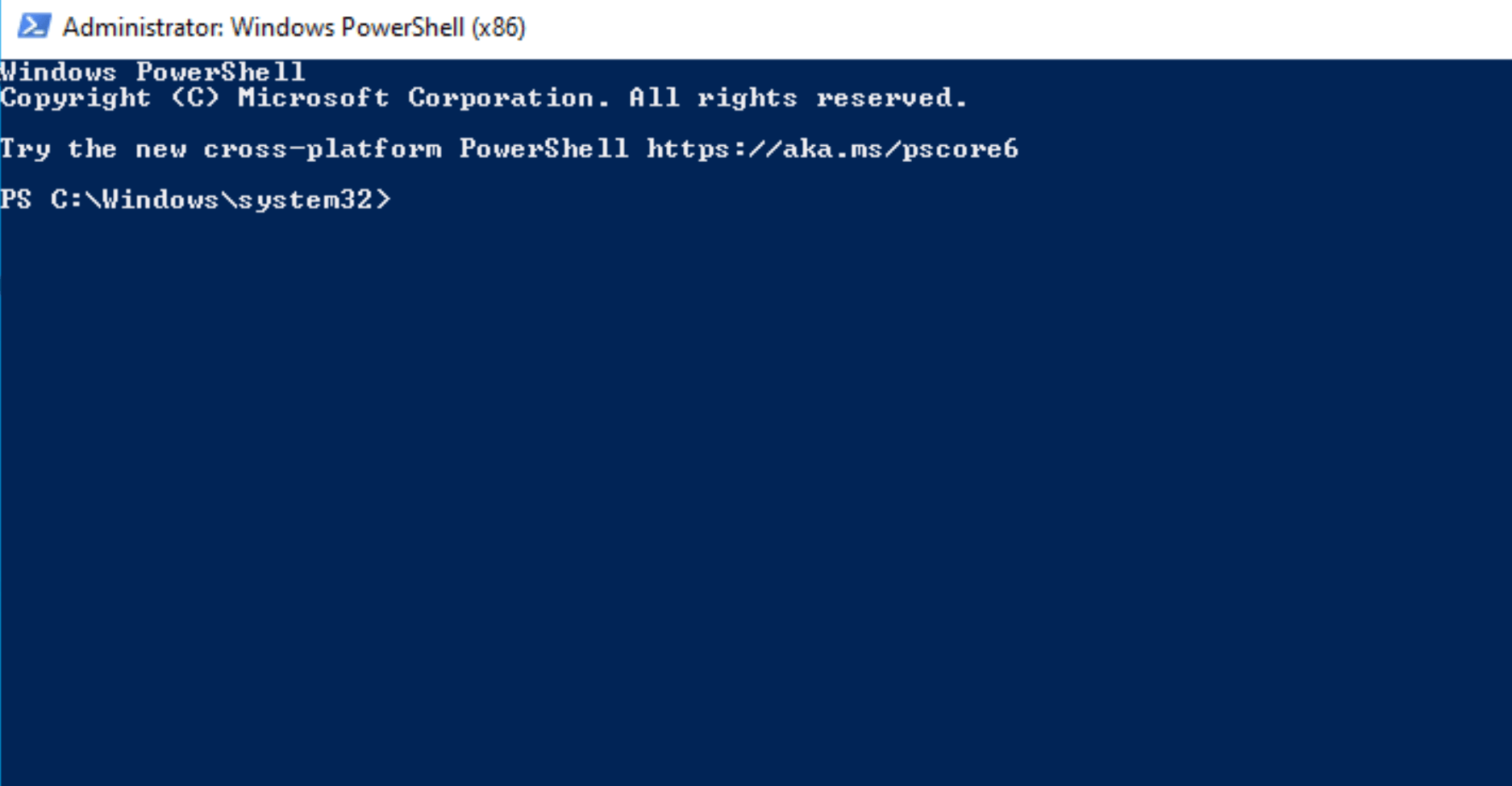 The PowerShell console