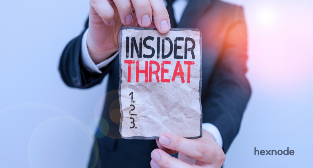 How does UEM help address the insider threat risks?