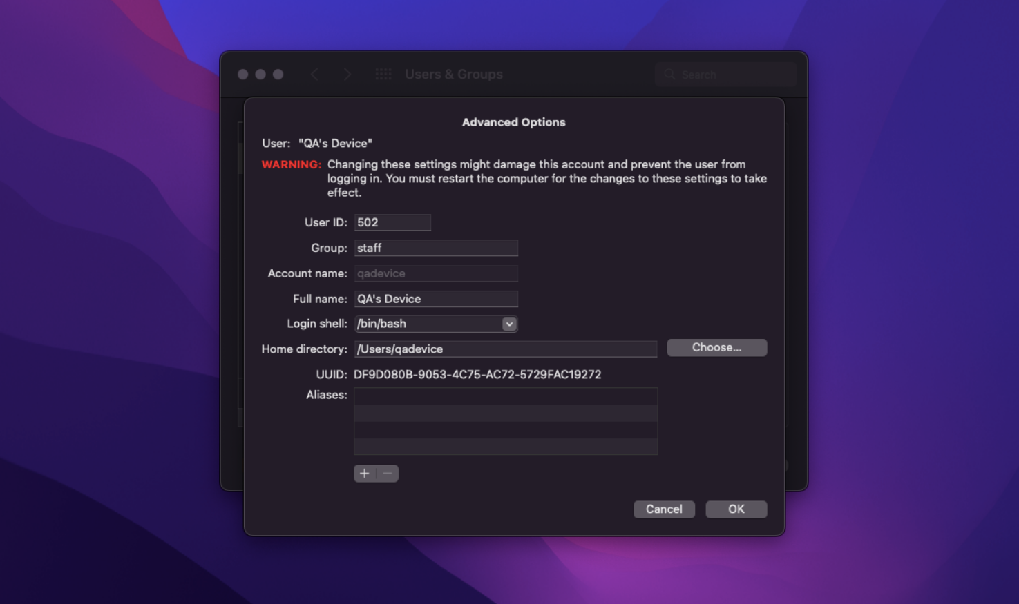 Changing your Mac's default shell via System Preferences