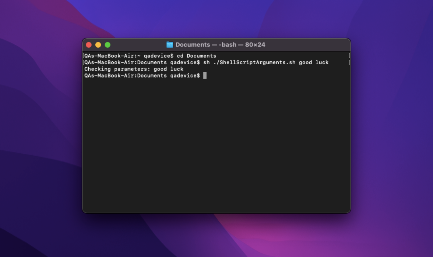 Creating a shell script using the TextEdit app