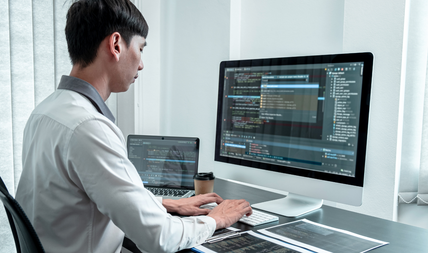 IT technician running scripts on a Mac