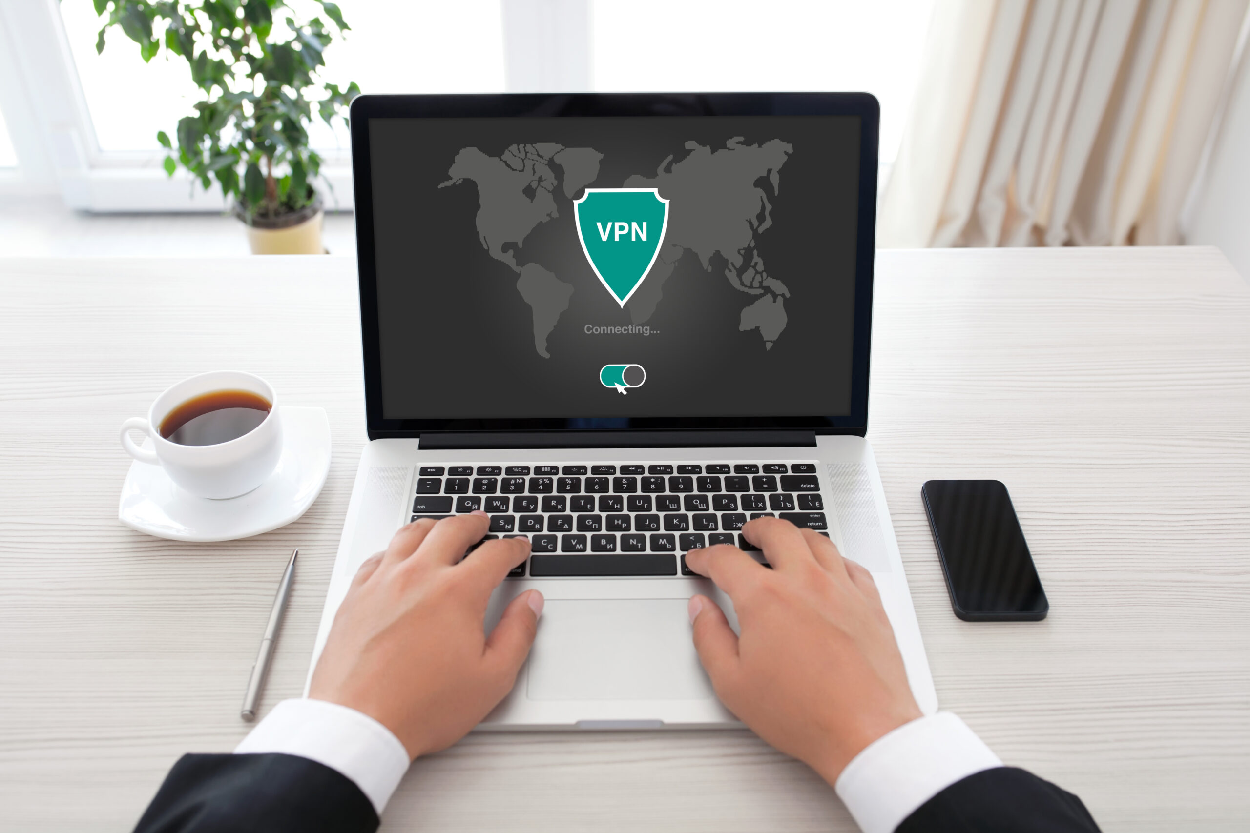 Person switch on VPN on his personal device