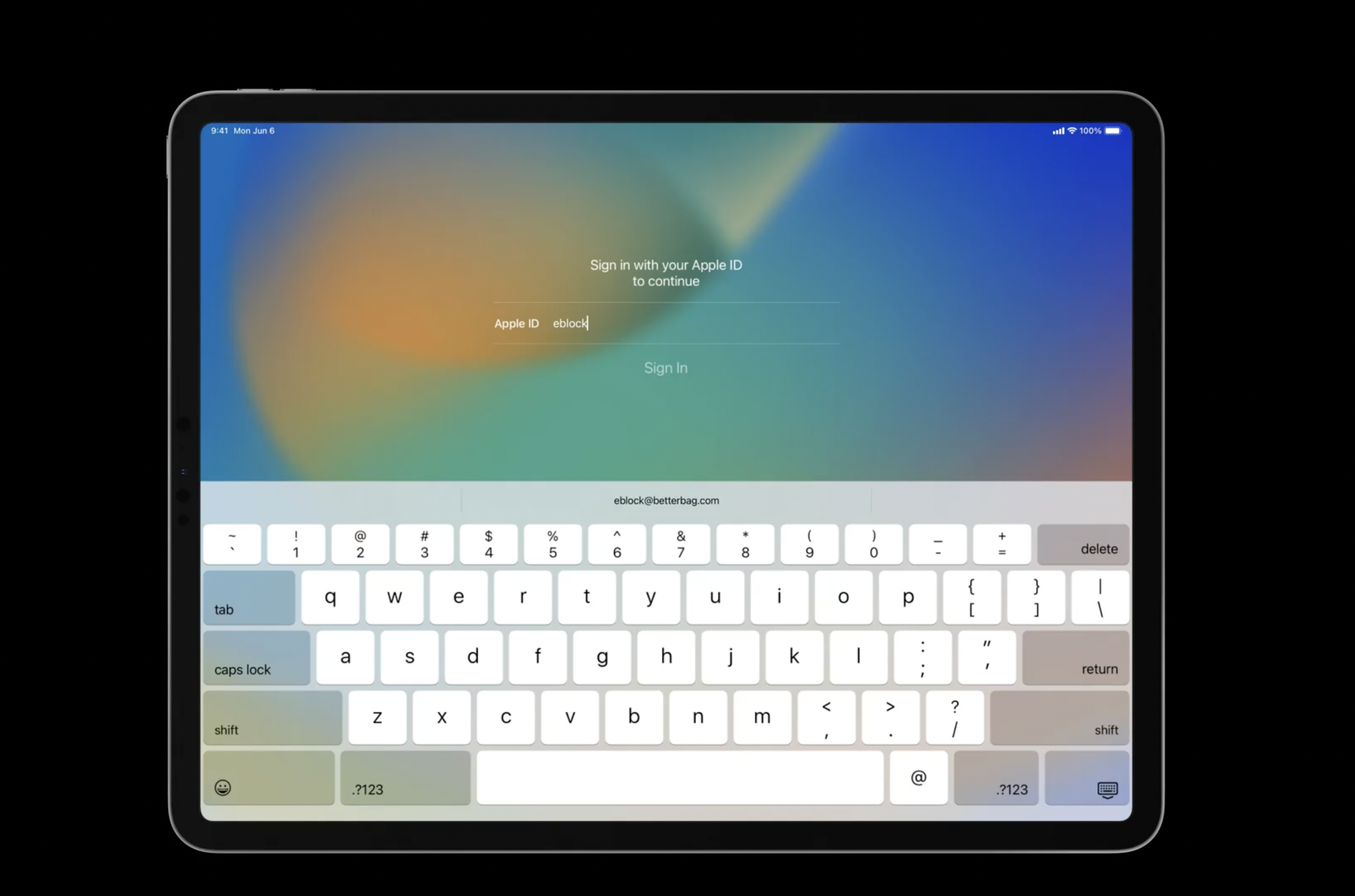 Domain suggestion for Shared iPad WWDC22