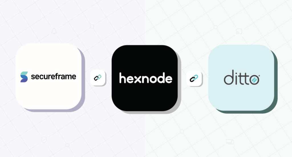 Ditto and Secureframe find a place in Hexnode’s marketplace