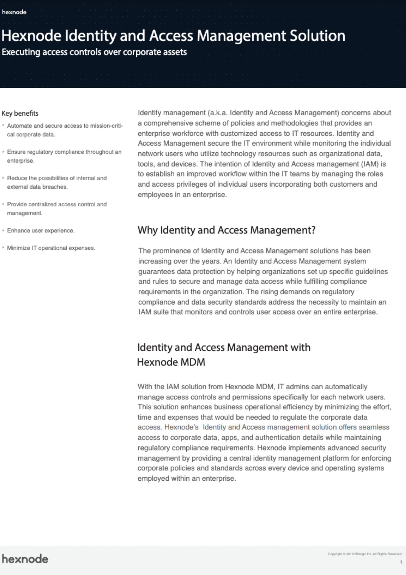 Hexnode Identity and Access Management Solution