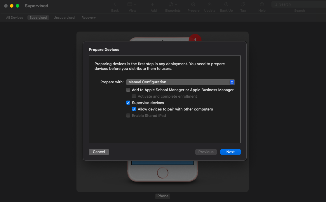 Select Configuration method