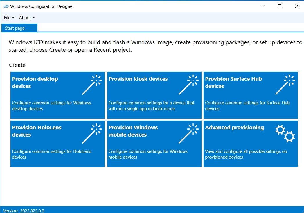 Windows Configuration Designer