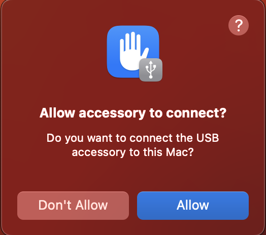Allow accessory to connect