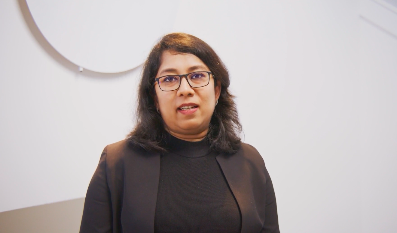 Rachana giving the Keynote speech