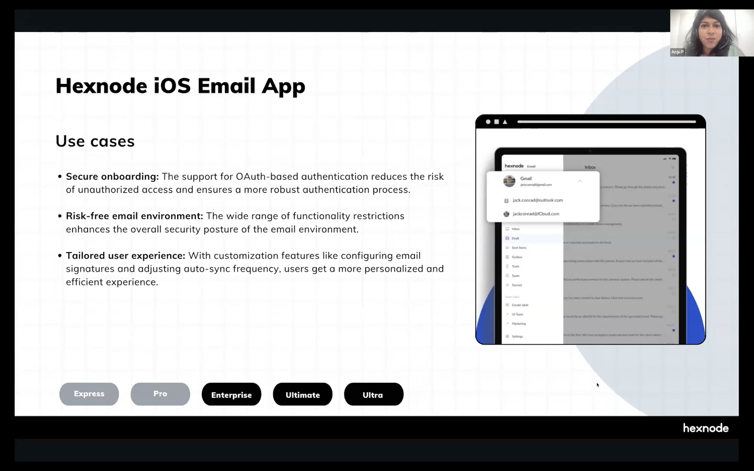 Hexnode iOS Email App