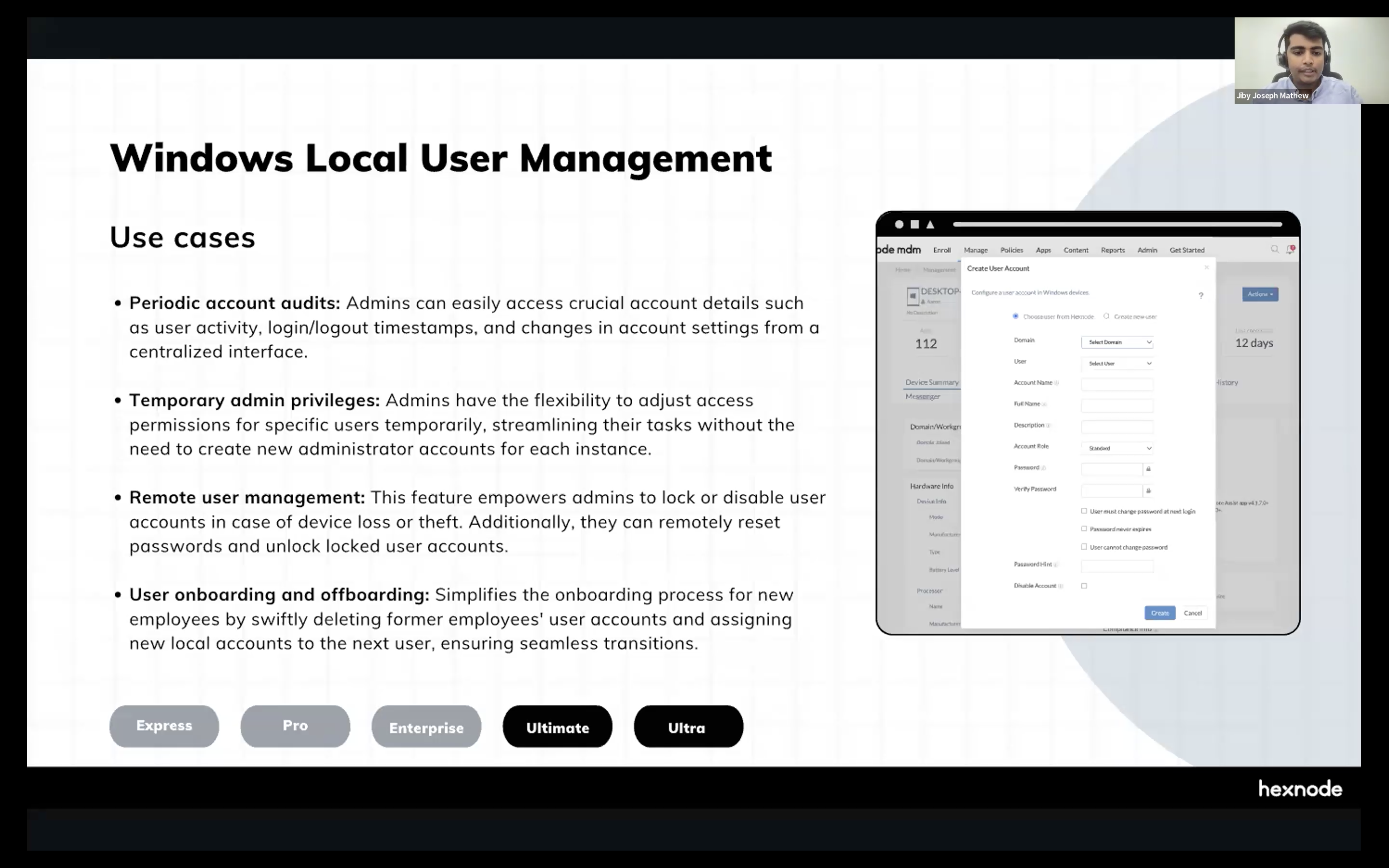 Windows Local User Management