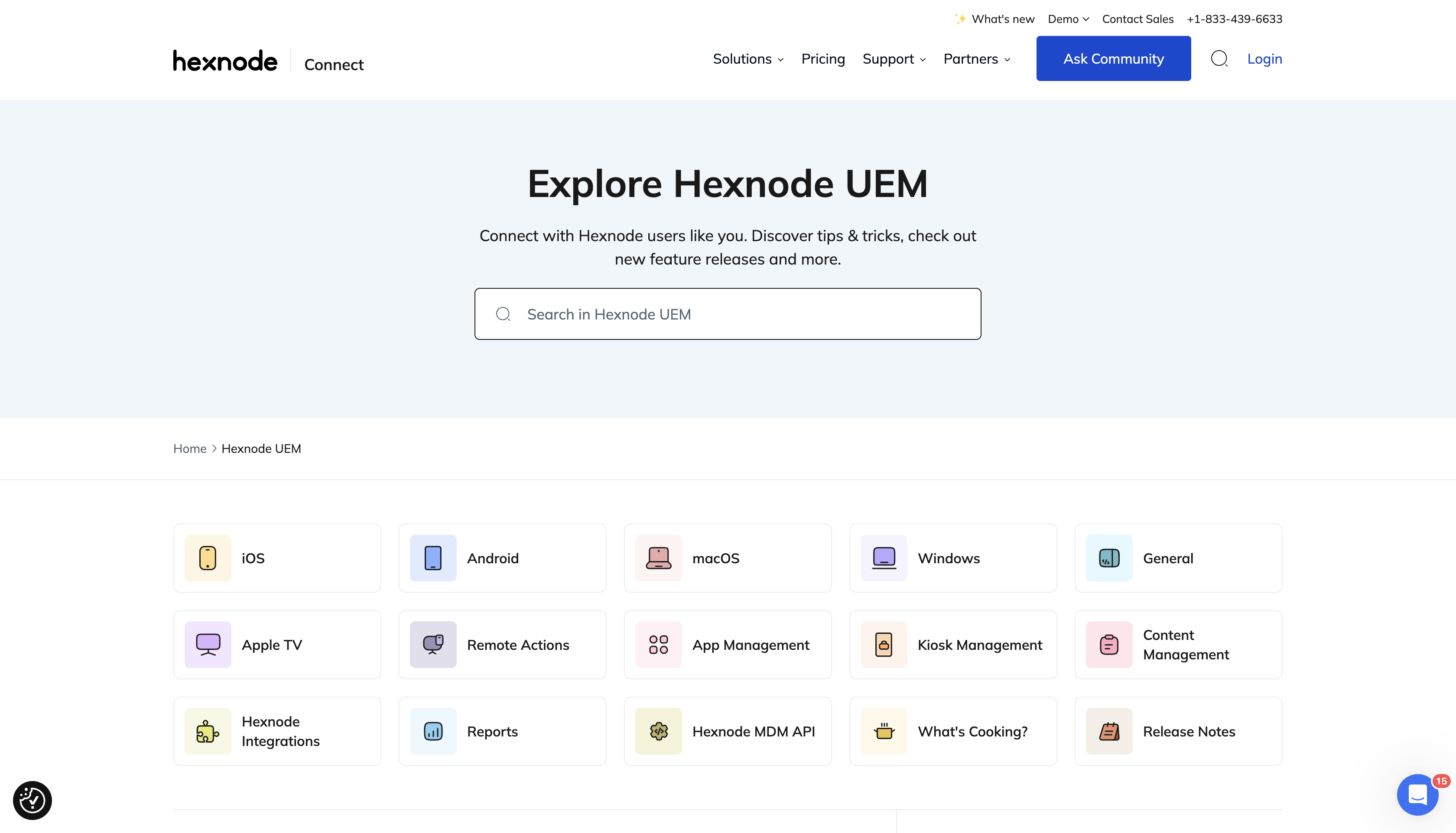 Customizable feed in Hexnode Connect