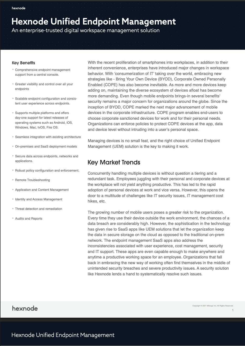 Hexnode Unified Endpoint Management