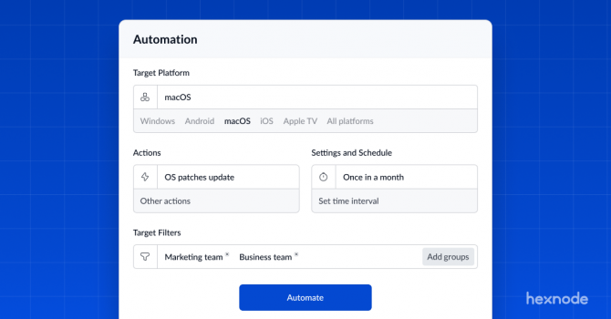 Hexnode expands its Endpoint Management capabilities with ‘Hexnode Automate’