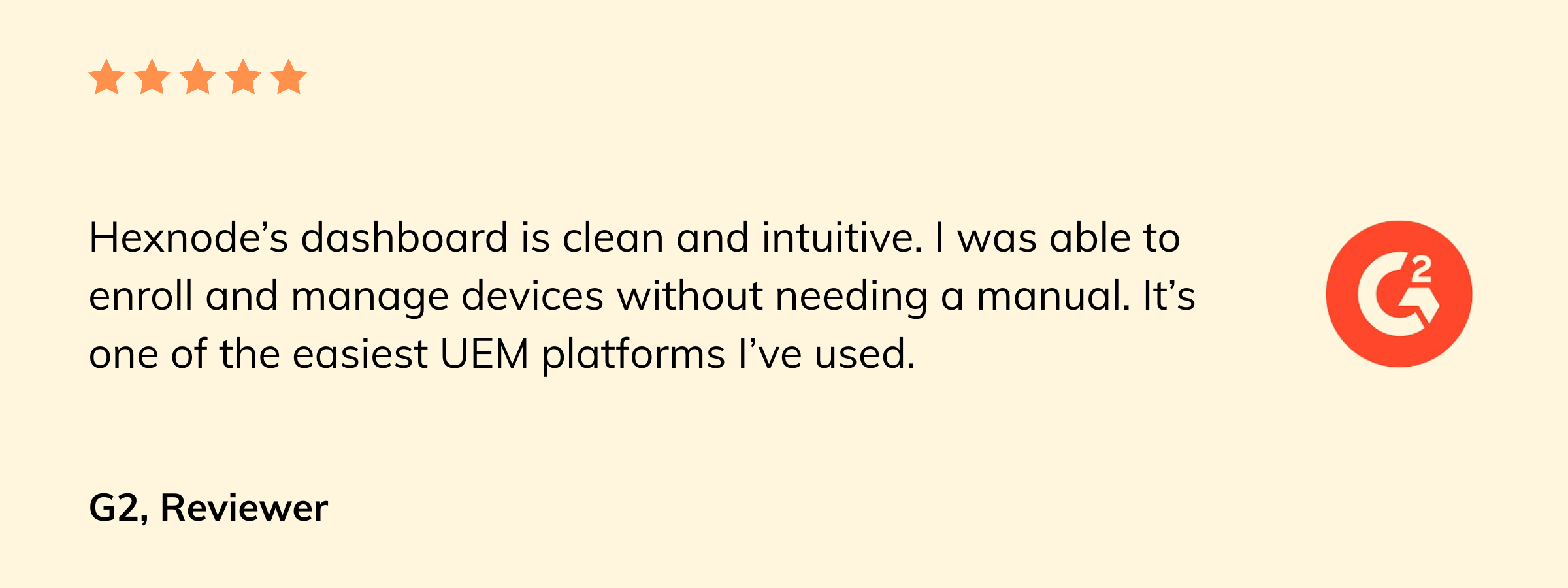 Hexnode user review - G2 - Hexnode vs Ivanti